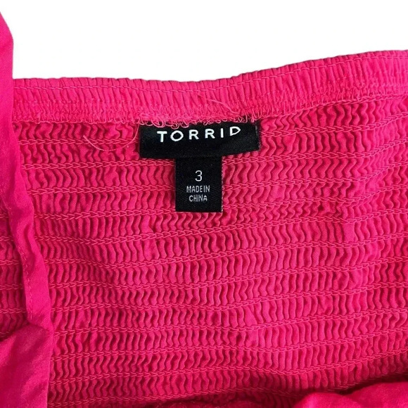 Torrid Raspberry Pink Button Front Eyelet Tank Top 3X - Picture 6 of 6